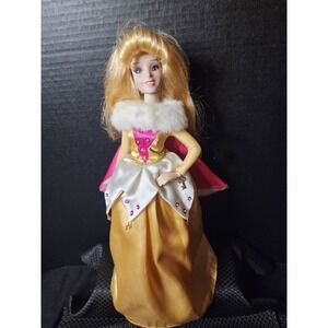 Disney Enchanted Tales Aurora Porcelain Doll 2007 Brass Key Keepsakes 14"